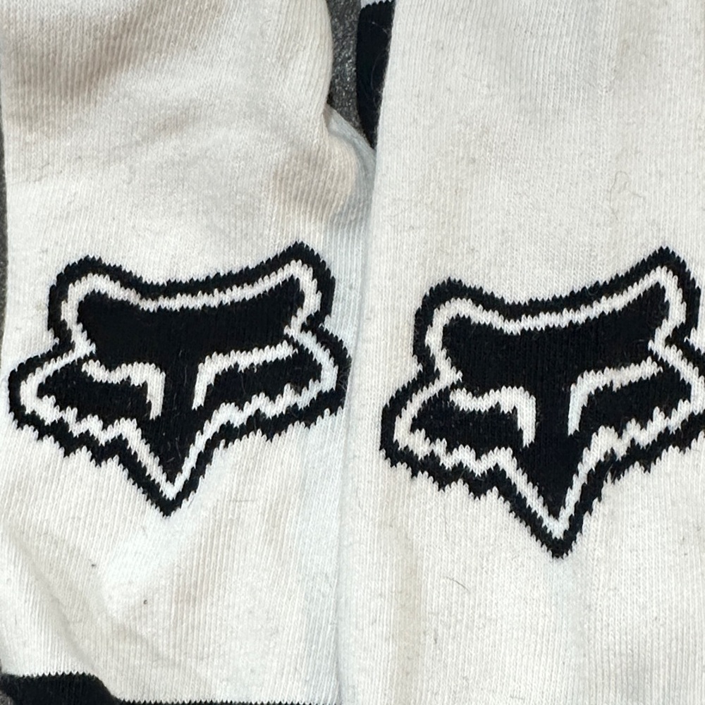 Fox Racing Athletic Socks in Black and White - Picture 2 of 2